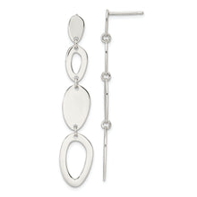 Load image into Gallery viewer, Sterling Silver Oval Dangles Post Earrings
