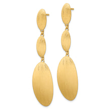 Load image into Gallery viewer, Sterling Silver Gold-plated Brushed Post Dangle Earrings
