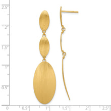 Load image into Gallery viewer, Sterling Silver Gold-plated Brushed Post Dangle Earrings
