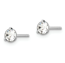Load image into Gallery viewer, Sterling Silver RH-plated Crystal Post Earrings
