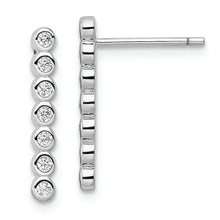 Load image into Gallery viewer, Sterling Silver Rhodium-plated CZ Post Earrings
