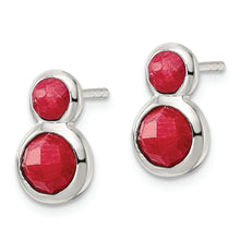 Load image into Gallery viewer, Sterling Silver Polished Red Spodumene Post Earrings
