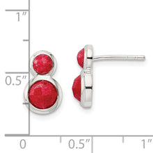 Load image into Gallery viewer, Sterling Silver Polished Red Spodumene Post Earrings

