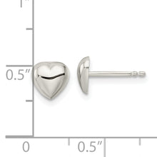 Load image into Gallery viewer, Sterling Silver Polished Heart Post Earrings
