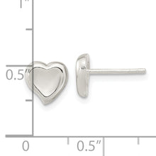 Load image into Gallery viewer, Sterling Silver Polished Puffed Heart Post Earrings
