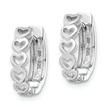 Load image into Gallery viewer, Sterling Silver RH Matt &amp; Polished Finish Heart Hoop Earrings
