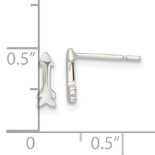 Load image into Gallery viewer, Sterling Silver Polished Tiny Arrow Post Earrings
