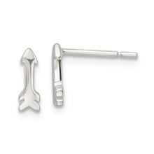 Load image into Gallery viewer, Sterling Silver Polished Tiny Arrow Post Earrings
