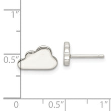 Load image into Gallery viewer, Sterling Silver Polished Cloud Post Earrings
