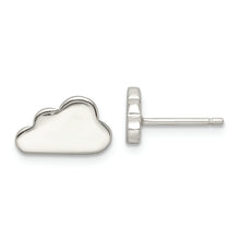 Load image into Gallery viewer, Sterling Silver Polished Cloud Post Earrings
