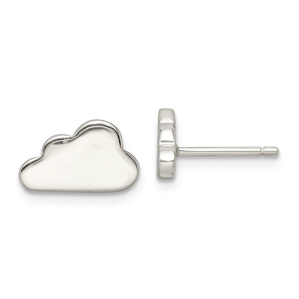 Sterling Silver Polished Cloud Post Earrings