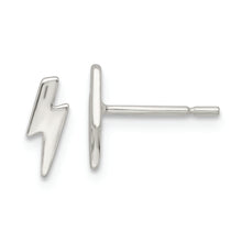 Load image into Gallery viewer, Sterling Silver Polished Tiny Lightning Post Earrings
