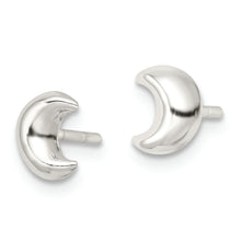 Load image into Gallery viewer, Sterling Silver Polished Crescent Moon Post Earrings
