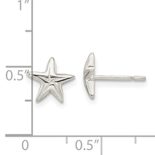 Load image into Gallery viewer, Sterling Silver Polished Starfish Post Earrings
