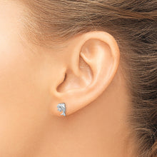 Load image into Gallery viewer, Sterling Silver Rhodium-plated CZ Dolphin Post Earrings
