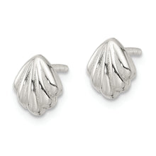 Load image into Gallery viewer, Sterling Silver Polished Shell Post Earrings
