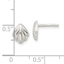 Load image into Gallery viewer, Sterling Silver Polished Shell Post Earrings
