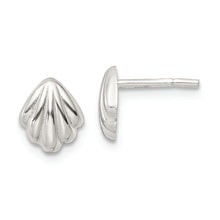 Load image into Gallery viewer, Sterling Silver Polished Shell Post Earrings
