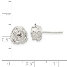 Load image into Gallery viewer, Sterling Silver Polished Rose Post Earrings
