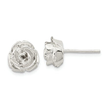 Load image into Gallery viewer, Sterling Silver Polished Rose Post Earrings
