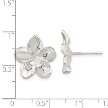 Load image into Gallery viewer, Sterling Silver Polished Flower Post Earrings
