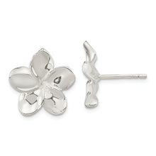 Load image into Gallery viewer, Sterling Silver Polished Flower Post Earrings
