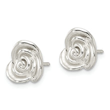 Load image into Gallery viewer, Sterling Silver Polished Rose Post Earrings
