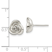 Load image into Gallery viewer, Sterling Silver Polished Rose Post Earrings
