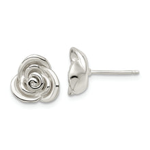 Load image into Gallery viewer, Sterling Silver Polished Rose Post Earrings
