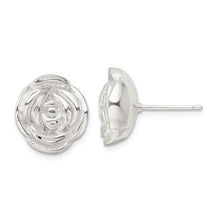 Load image into Gallery viewer, Sterling Silver Polished Rose Post Earrings
