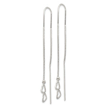 Load image into Gallery viewer, Sterling Silver Heart Threader Earrings
