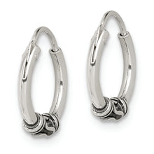 Load image into Gallery viewer, Sterling Silver Antiqued Hoop Earrings
