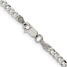 Load image into Gallery viewer, Sterling Silver 3.2mm Beveled Curb Chain
