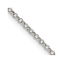 Load image into Gallery viewer, Sterling Silver 2mm Rolo Chain w/4in ext.
