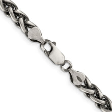 Load image into Gallery viewer, Sterling Silver Antiqued 6mm Round Spiga Chain
