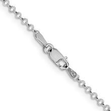 Load image into Gallery viewer, Sterling Silver Rhodium-plated 2mm Rolo Chain
