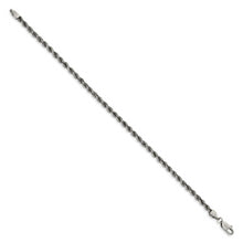 Load image into Gallery viewer, Sterling Silver Ruthenium-plated 3mm Rope Chain
