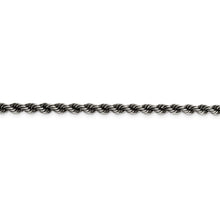 Load image into Gallery viewer, Sterling Silver Ruthenium-plated 4mm Rope Chain
