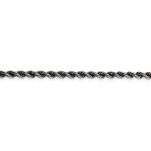 Load image into Gallery viewer, Sterling Silver Ruthenium-plated 4mm Rope Chain
