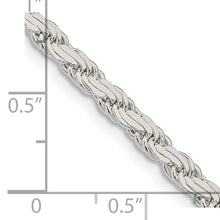 Load image into Gallery viewer, Sterling Silver 3.65mm Flat Rope Chain
