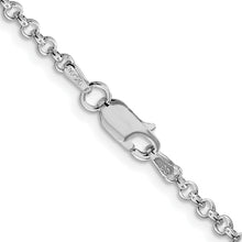 Load image into Gallery viewer, Sterling Silver Rhodium-plated 2.5mm Rolo Chain
