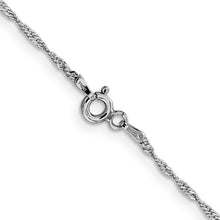 Load image into Gallery viewer, Sterling Silver Rhodium-plated 1.4mm Singapore Chain
