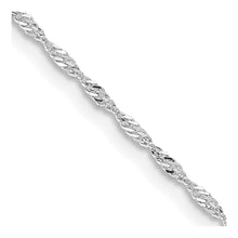 Load image into Gallery viewer, Sterling Silver Rhodium-plated 1.4mm Singapore Chain
