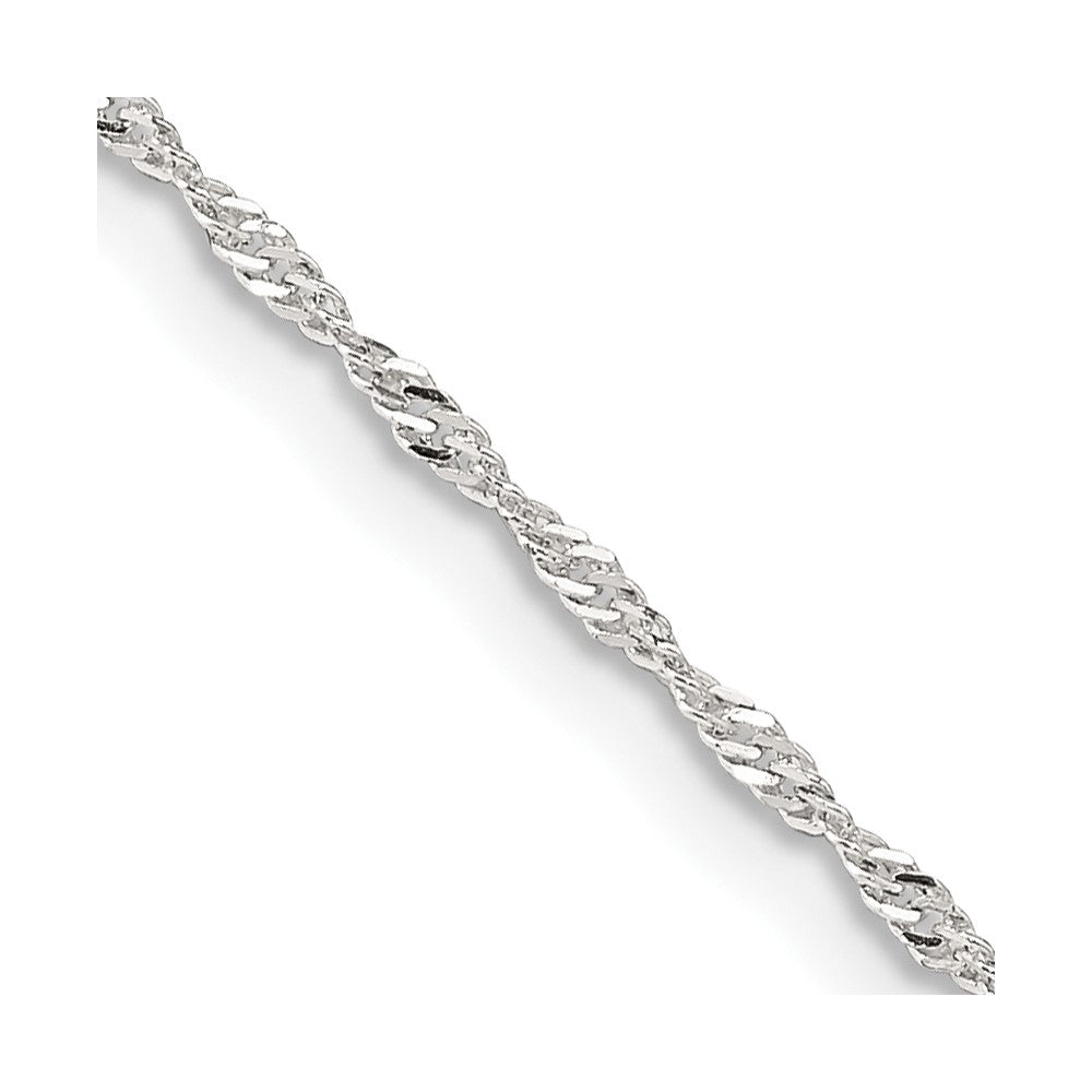 Sterling Silver 1.4mm Singapore Chain w/2in ext.