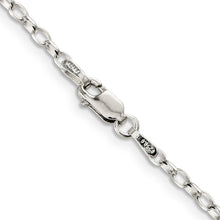 Load image into Gallery viewer, Sterling Silver 2.5mm Oval Fancy Rolo Chain
