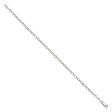Load image into Gallery viewer, Sterling Silver 2.5mm Oval Fancy Rolo Chain Anklet
