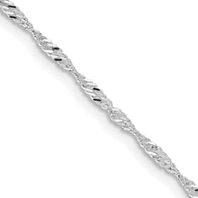 Load image into Gallery viewer, Sterling Silver Rhodium-plated 1.75mm Singapore Chain
