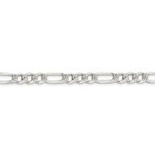 Load image into Gallery viewer, Sterling Silver 7mm Pave Flat Figaro Chain
