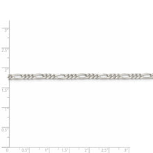 Load image into Gallery viewer, Sterling Silver Rhodium-plated 4mm Figaro Chain
