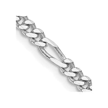 Load image into Gallery viewer, Sterling Silver Rhodium-plated 4mm Figaro Chain
